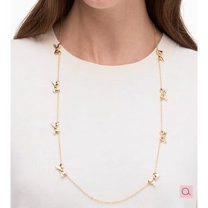 NWOT kate spade gold bow scatter necklace